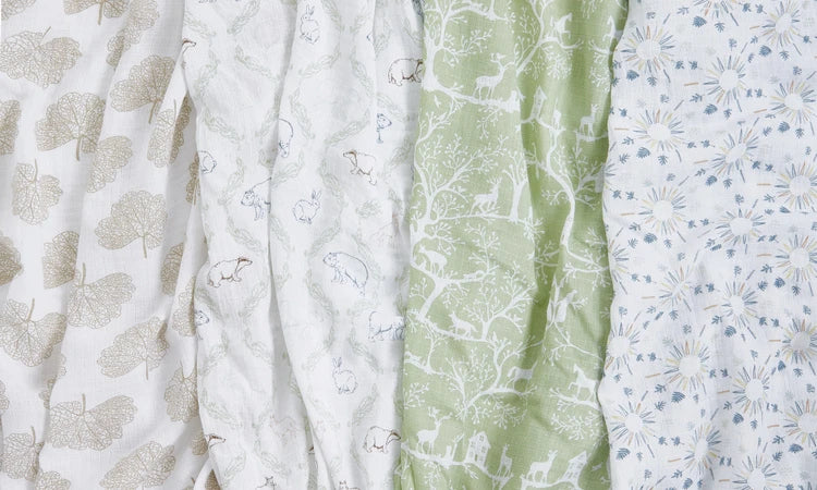 Selection of Cotton Muslin Swaddles