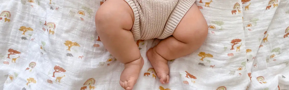Child on Muslin Swaddle