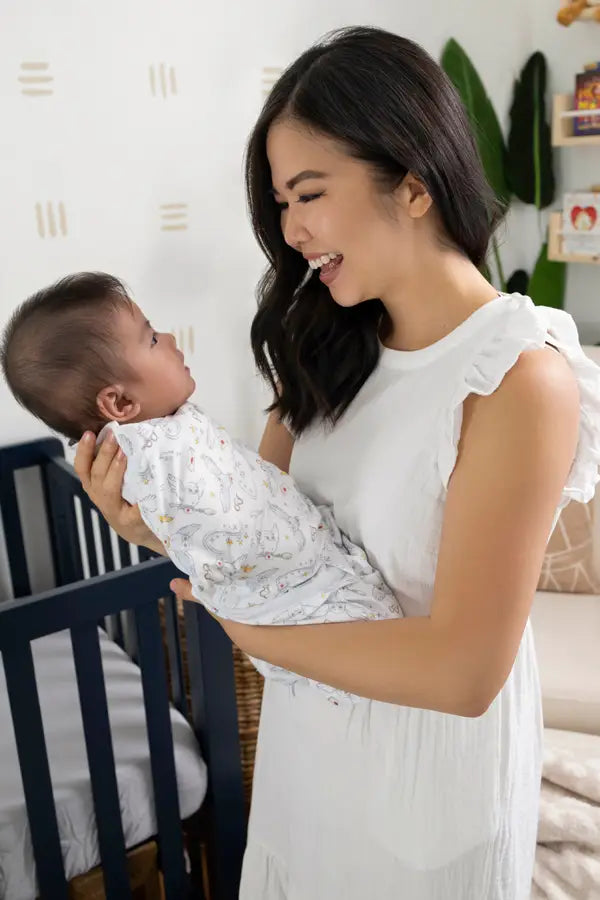 Mother and Child in Swaddle