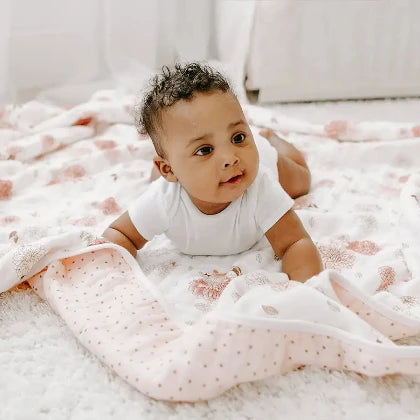 Tummy Time Blog Child on Blanket