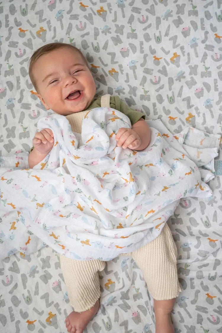 Muslin Swaddle - Alphabet Animals