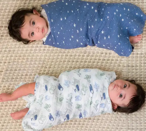 Essentials Cotton Muslin Swaddles in Time to Dream 