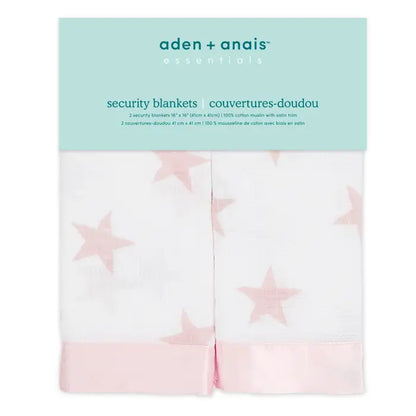 Essentials Cotton Muslin Security Blankets 2 Pack aden anais