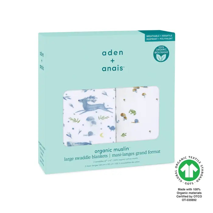 Organic Cotton Swaddles 2 Pack aden anais