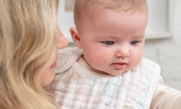 Organic Cotton Snap Bibs - Above the Clouds