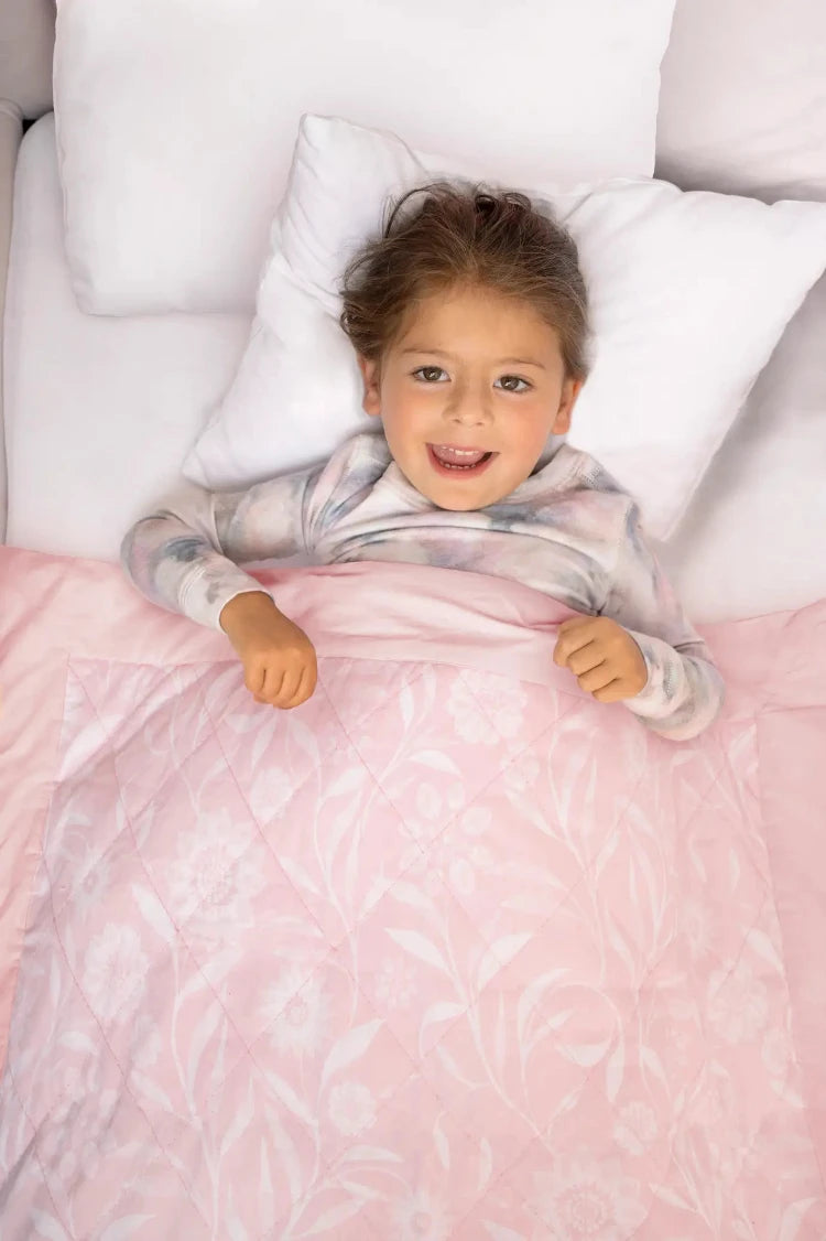 Child with Weighted Blanket